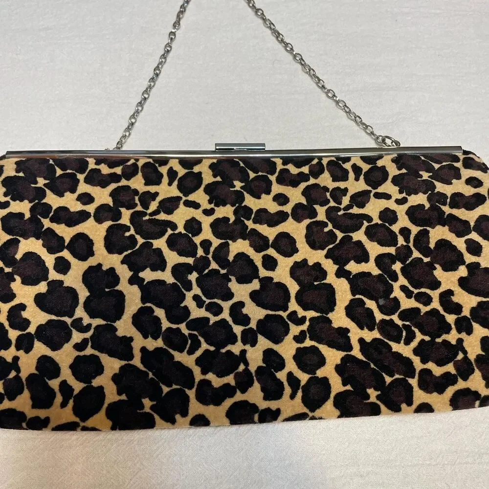Leopard Print Clutch Bag
